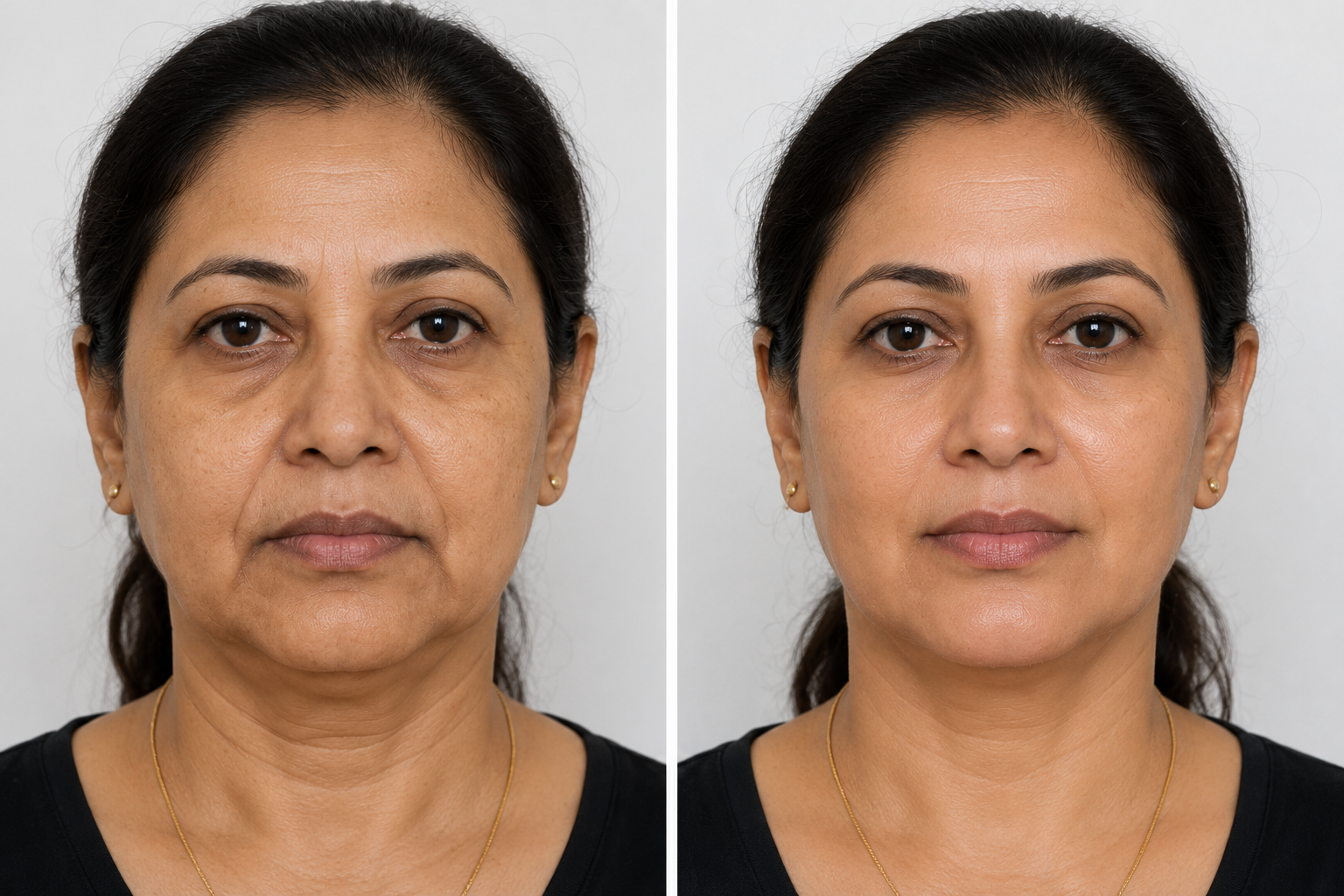 VOLFORMER skin lifting results at Dr. Marwah's Clinics Mumbai, full face before and after